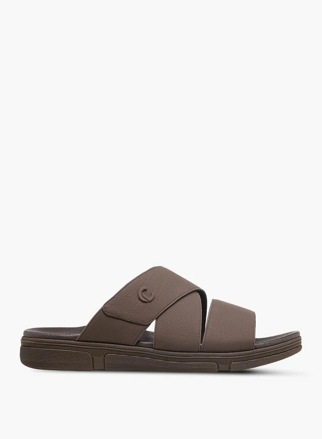 لو كونفورت Men Cross Strap Comfort Sandals